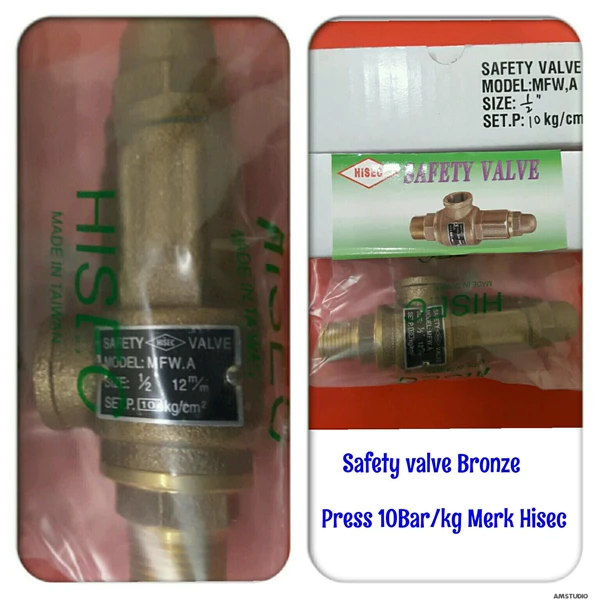 HISEC Brass Safety Valve Size 1/2 Inch